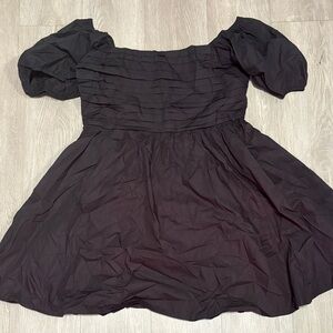 Quince Black Off-Shoulder Dress